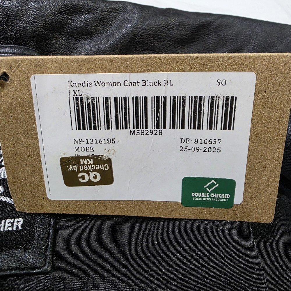 NWT Kandis Black 3/4 Length 100% Lambskin Leather Car Coat/Jacket. XL - Picture 2 of 13